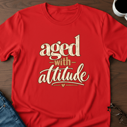 Aged With Attitude T Shirt Gift For Adults