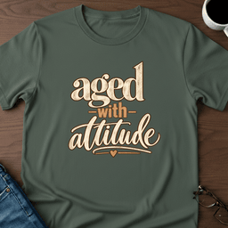 Aged With Attitude T Shirt Gift For Adults