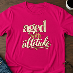 Aged With Attitude T Shirt Gift For Adults