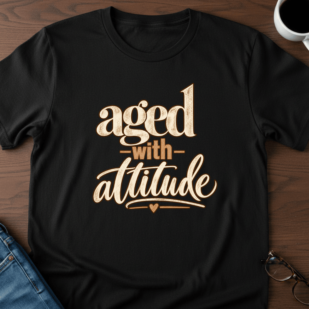 Aged With Attitude T Shirt Gift For Adults