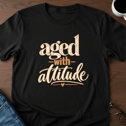Aged With Attitude T Shirt Gift For Adults