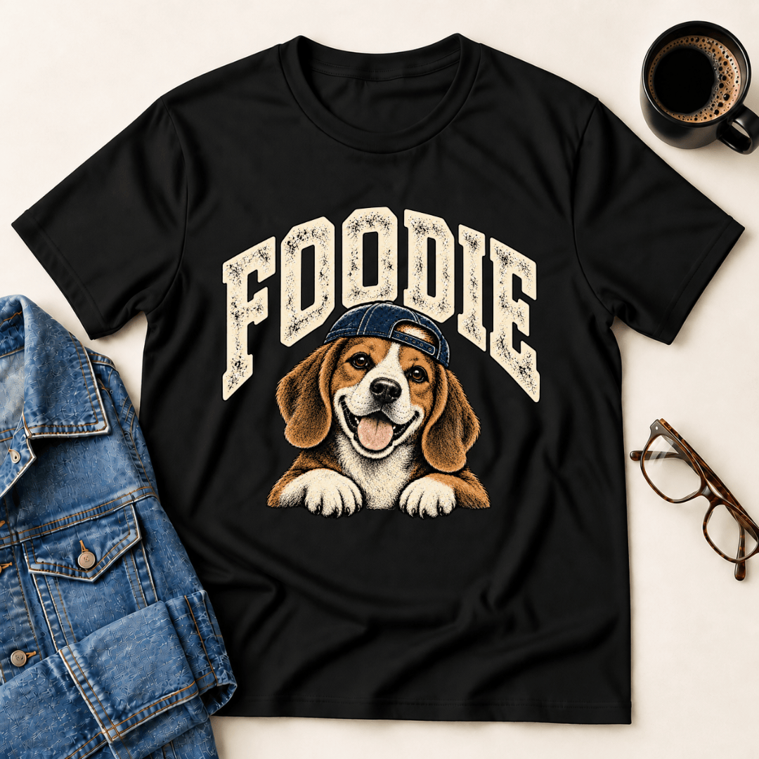 Foodie Beagle T Shirt Gift For Adults
