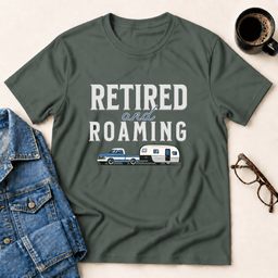 Retired And Roaming T Shirt Gift For Adults