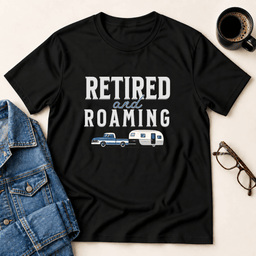 Retired And Roaming T Shirt Gift For Adults