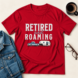 Retired And Roaming T Shirt Gift For Adults