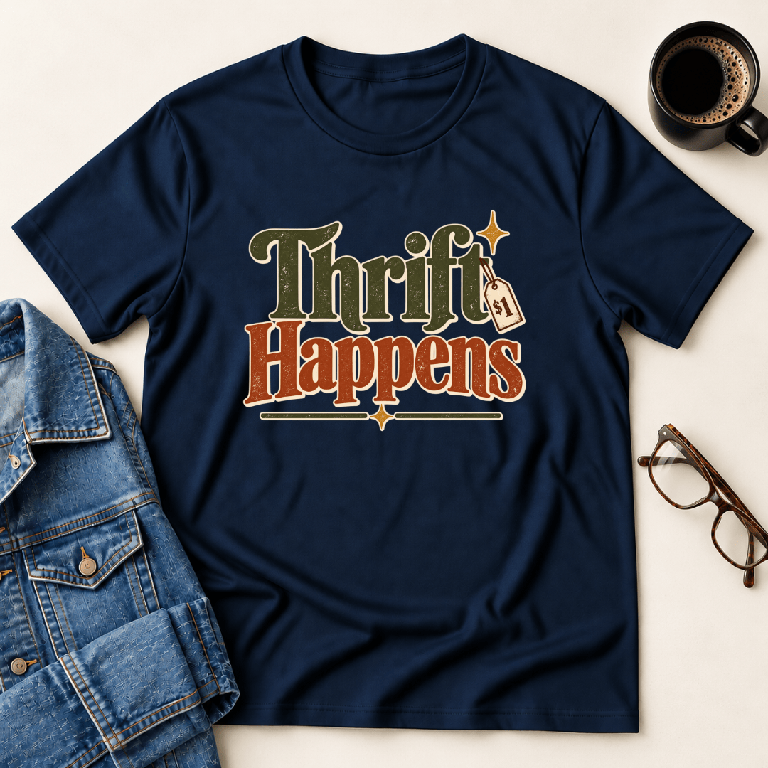 Thrift Happens T Shirt Gift For Adults