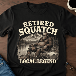 Retired Squatch T Shirt Gift For Adults