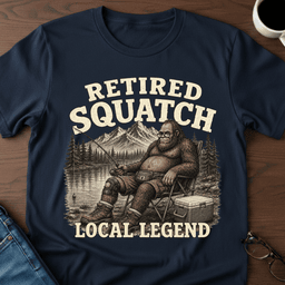 Retired Squatch T Shirt Gift For Adults