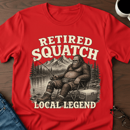 Retired Squatch T Shirt Gift For Adults