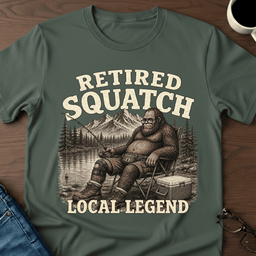 Retired Squatch T Shirt Gift For Adults