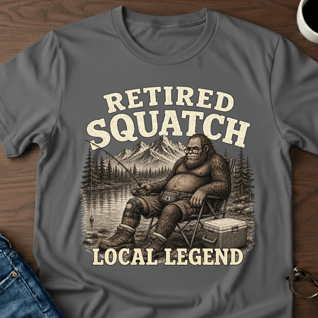 Retired Squatch T Shirt Gift For Adults