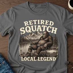 Retired Squatch T Shirt Gift For Adults