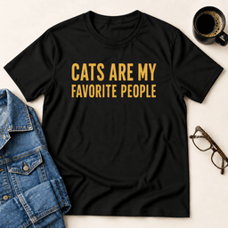 Cats Are My Favorite People T Shirt Gift For Adults