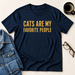 Cats Are My Favorite People T Shirt Gift For Adults