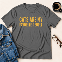 Cats Are My Favorite People T Shirt Gift For Adults
