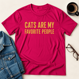 Cats Are My Favorite People T Shirt Gift For Adults