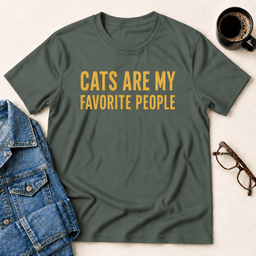 Cats Are My Favorite People T Shirt Gift For Adults