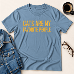 Cats Are My Favorite People T Shirt Gift For Adults