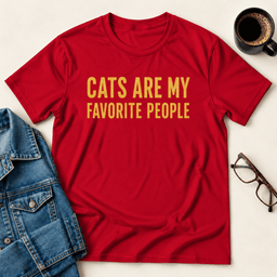 Cats Are My Favorite People T Shirt Gift For Adults