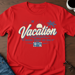 Vacation Looks Good On Me T Shirt Gift For Adults