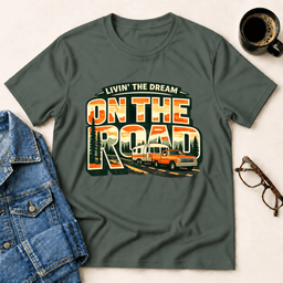 On The Road T Shirt Gift For Adults
