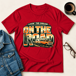 On The Road T Shirt Gift For Adults
