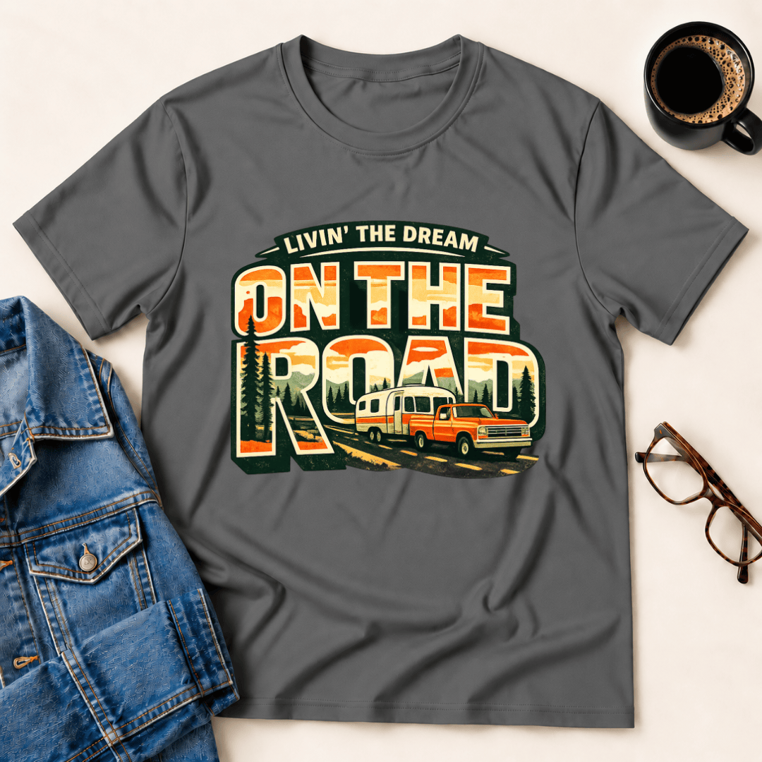 On The Road T Shirt Gift For Adults