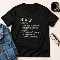 Sixty Defined Birthday T Shirt Gift For Adults