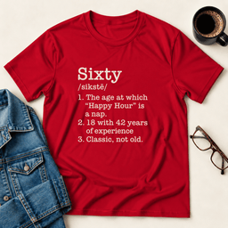 Sixty Defined Birthday T Shirt Gift For Adults