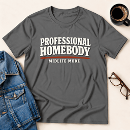 Professional Homebody Midlife Mode T Shirt Gift For Adults