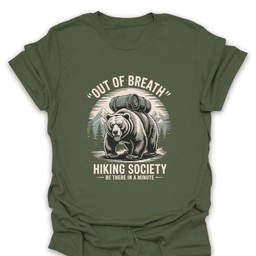 Be There In A Minute Bear T Shirt Gift For Hiker