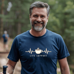 Coffee Heartbeat Life Support T Shirt Gift For Adults