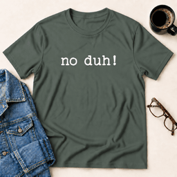 No Duh T Shirt Gift For Adults