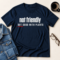 Not Friendly But Good With Plants T Shirt Gift For Adults