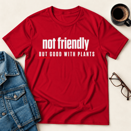 Not Friendly But Good With Plants T Shirt Gift For Adults