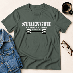 Strength Never Retires T Shirt Gift For Adults