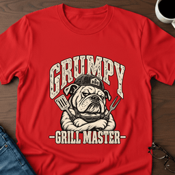 Grumpy Grill Master T Shirt Gift For Adults