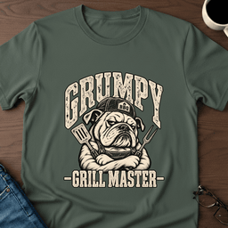 Grumpy Grill Master T Shirt Gift For Adults