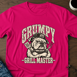 Grumpy Grill Master T Shirt Gift For Adults