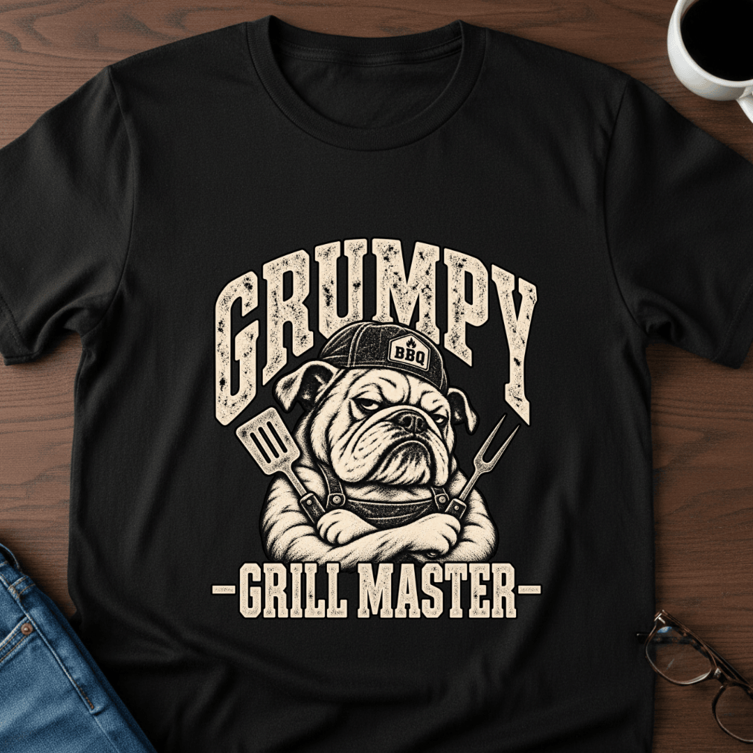 Grumpy Grill Master T Shirt Gift For Adults