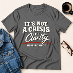 Its Not A Crisis Its Clarity Midlife Mode T Shirt Gift For Adults