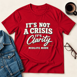 Its Not A Crisis Its Clarity Midlife Mode T Shirt Gift For Adults