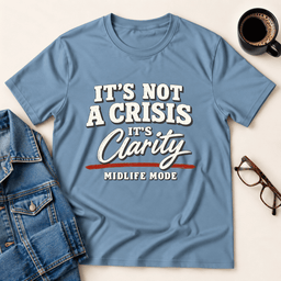 Its Not A Crisis Its Clarity Midlife Mode T Shirt Gift For Adults