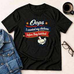 Oops I Counted My Chickens T Shirt Gift For Adults