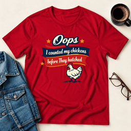 Oops I Counted My Chickens T Shirt Gift For Adults