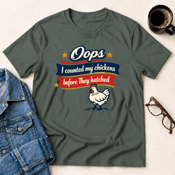 Oops I Counted My Chickens T Shirt Gift For Adults