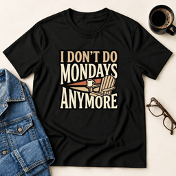 I Dont Do Mondays Anymore T Shirt Gift For Adults