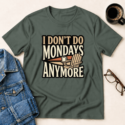 I Dont Do Mondays Anymore T Shirt Gift For Adults