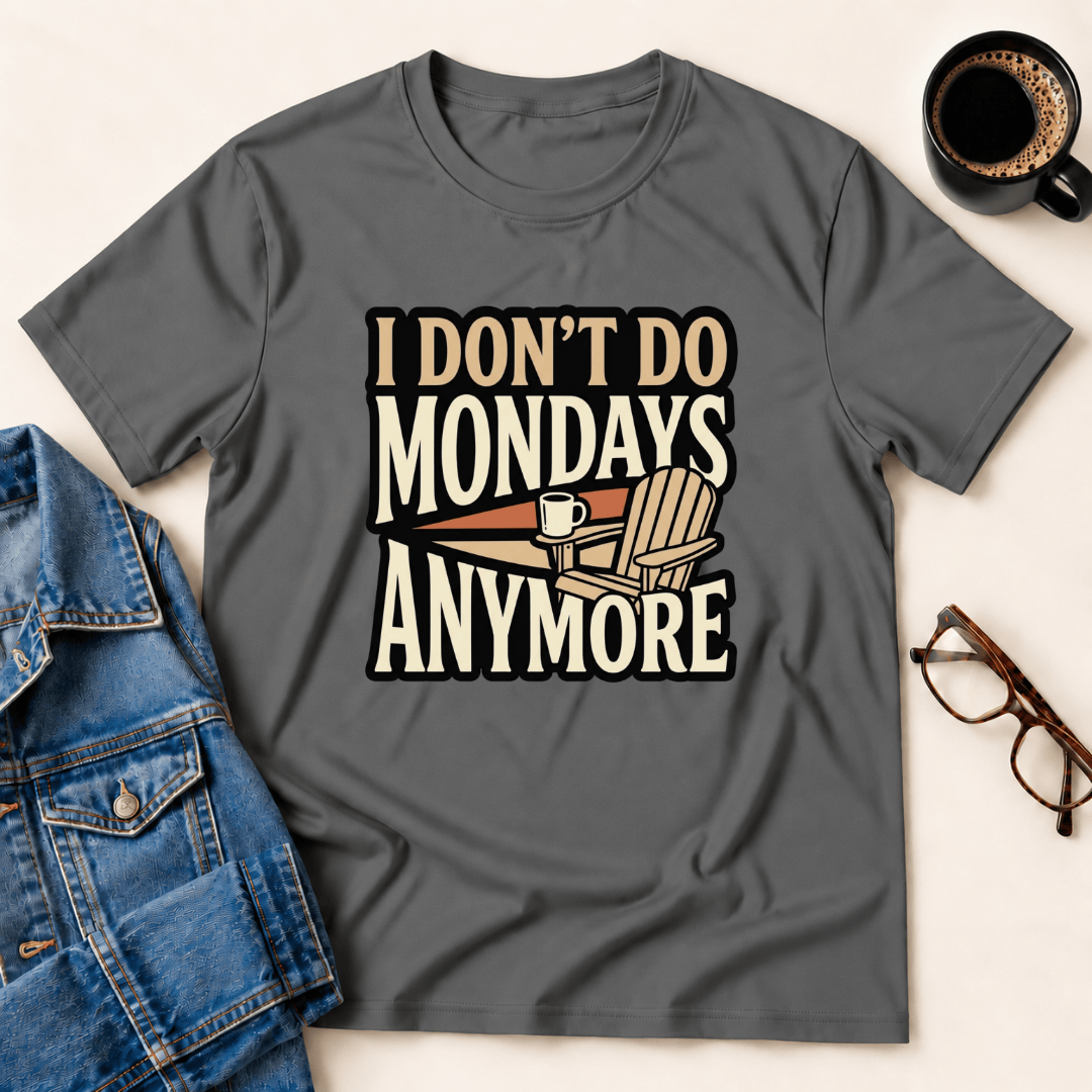 I Dont Do Mondays Anymore T Shirt Gift For Adults