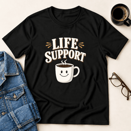 Coffee Life Support T Shirt Gift For Adults